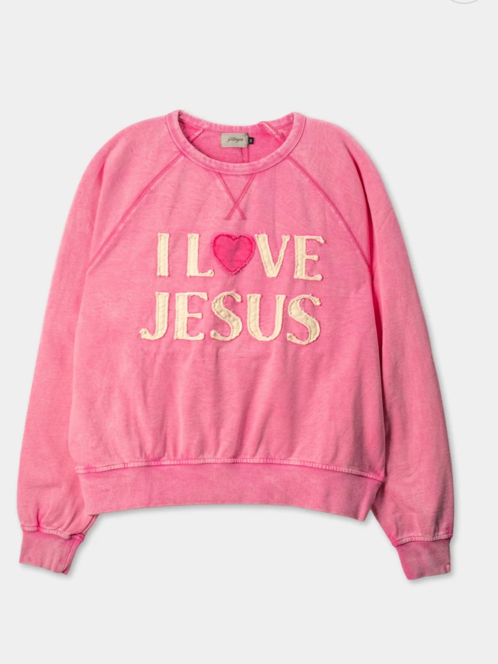 I Love Jesus Pink Crewneck Sweatshirt